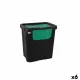 Cubo de Basura para Reciclaje Tontarelli Moda double Verde (6 Unidades) 24 L
