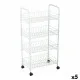 Vegetable trolley Confortime White Metal 4 Shelves 36 x 26,5 x 86 cm (5 Units)