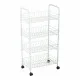 Vegetable trolley Confortime White Metal 4 Shelves 36 x 26,5 x 86 cm (5 Units)