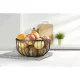 Fruit Bowl Confortime Rustic Black 25 x 25 x 13 cm 390 cm (12 Units)