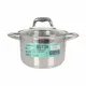 Olla con Tapa de Cristal Quttin Caesar Acero ø 20 x 13,5 cm (6 Unidades)