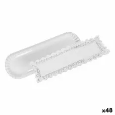 Set of trays Algon White 10 x 36 cm Disposable (2 Pieces) (48 Units)