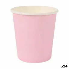 Set of glasses Algon Disposable Cardboard Pink 20 Pieces 120 ml (24 Units)