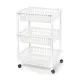 Vegetable trolley Tontarelli Mito 3 Plastic White 40 x 29 x 62 cm (12 Units)