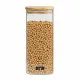 Food Preservation Container Quttin Bamboo Borosilicate Glass 1 L (12 Units)
