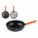 Sartén Wok Quttin Gastro Negro Naranja 47 x 29 x 8 cm (6 Unidades)