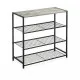 Shelves Confortime Black Metal 60 x 30 x 63,5 cm (3 Units)