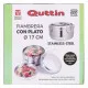 Round Lunch Box with Lid Quttin Stainless steel Steel 17 cm (12 Units) (Ø 17 cm)