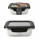 Hermetic Lunch Box Quttin Rectangular Stainless steel Silver Steel (12 Units)