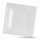 Plate set Algon Disposable White Sugar Cane Squared 26 cm (8 Units)