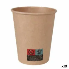 Set of glasses Algon Cardboard Disposable 10 Units 250 ml (100 Pieces)