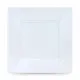 Set of reusable plates Algon Squared White Plastic 23 x 23 x 2 cm (24 Units)
