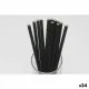 Straws Algon Cardboard Black 20 Pieces 24 Units