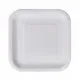 Plate set Algon Disposable White Cardboard Squared 23 cm (10 Units)