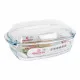 Casserole with lid Quttin 63096 Glass 32,8 x 19,7 x 13 cm (3L + 1,5L)