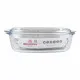 Casserole with lid Quttin 63096 Glass 32,8 x 19,7 x 13 cm (3L + 1,5L)