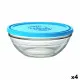 Round Lunch Box with Lid Duralex FreshBox Blue 2,4 L (4 Units)