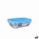 Rectangular Lunchbox with Lid Duralex Freshbox 400 ml Blue (8 Units)