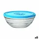 Round Lunch Box with Lid Duralex FreshBox Blue 1,6 L (8 Units)