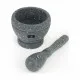 Mortar and pestle Quttin Plastic 11 x 9 cm Black (12 Units)