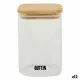 Tarro Quttin Bambú Cuadrado 1,2 L (12 Unidades)
