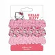 Rubber Hair Bands Hello Kitty Fuchsia 3 Pieces