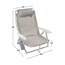 Silla de Playa Colorbaby Gris 51 x 45 x 76 cm