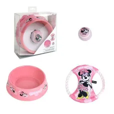Set de Regalo de Bienvenida para Perros Minnie Mouse Rosa 21,0 x 21,0 x 8,8 cm Perro