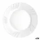 Flat plate Bormioli Rocco Ebro White Glass (24 cm) (36 Units)