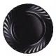 Plato Llano Luminarc Trianon Negro Vidrio (Ø 24,5 cm) (24 Unidades)