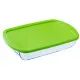 Rectangular Lunchbox with Lid Pyrex Cook & store Transparent Silicone Glass (4,5 L) (4 Units)