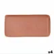 Snack tray Bidasoa Gio Rectangular 28 x 14 cm Ceramic Brown (4 Units)