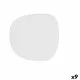 Flat Plate Bidasoa Fosil White Ceramic Squared 21,1 x 20,3 x 2,3 cm (9Units)