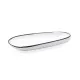 Flat Plate Ariane Vital Filo White Black Ceramic Rectangular 27 cm (8 Units)