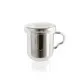 Cup with Tea Filter Quid Serenia Transparent Glass Stainless steel 350 ml (12 Units)