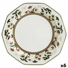 Flat Plate Queen´s By Churchill Assam Floral Ceramic China crockery Ø 27 cm (6 Units)