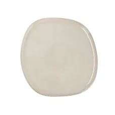 Flat plate Bidasoa Ikonic Ceramic White (26,5 x 25,7 x 1,5 cm) (Pack 4x)