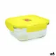 Hermetic Lunch Box Luminarc Pure Box Holy Yellow Glass Squared 1,22 L (6 Units)