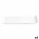 Plate Quid Chef Baguette Ceramic White (25 x 12 cm) (Pack 6x)