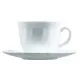 Juego de Tazas con Platos Luminarc 00106 (4 pcs) Blanco Vidrio 280 ml (4 Piezas)