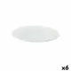 Flat plate Quid Mar de Viento Transparent Glass (Ø 32 cm) (Pack 6x)