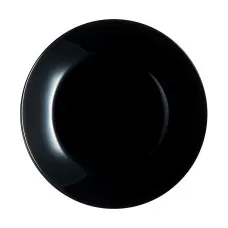 Flat plate Arcopal Black Glass (Ø 25 cm)