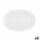 Serving Platter Bidasoa Glacial Ceramic White (32 x 22 cm) (Pack 3x)