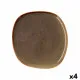 Flat plate Bidasoa Ikonic Ceramic Brown (26,5 x 25,7 x 1,5 cm) (Pack 4x)