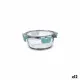 Hermetic Lunch Box Quid Purity Circular 390 ml Transparent Glass (12 Units)