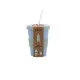 Cup with Straw Quid Inspira With lid 480 ml Blue Plastic (12 Units)