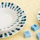 Dessert dish Quid Simetric Blue Ceramic 19 cm (12 Units)