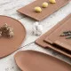 Snack tray Quid Mineral Gres Terracotta Ceramic 13 x 30,5 cm (8 Units)