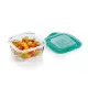 Square Lunch Box with Lid Luminarc Keep'n Lagon 760 ml 13 x 6 cm Turquoise Glass (6 Units)