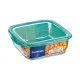 Square Lunch Box with Lid Luminarc Keep'n Lagon 760 ml 13 x 6 cm Turquoise Glass (6 Units)